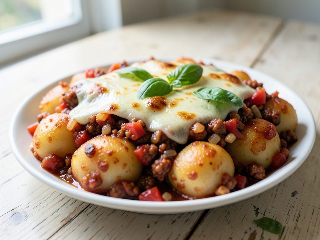 Chorizo & mozzarella gnocchi bake