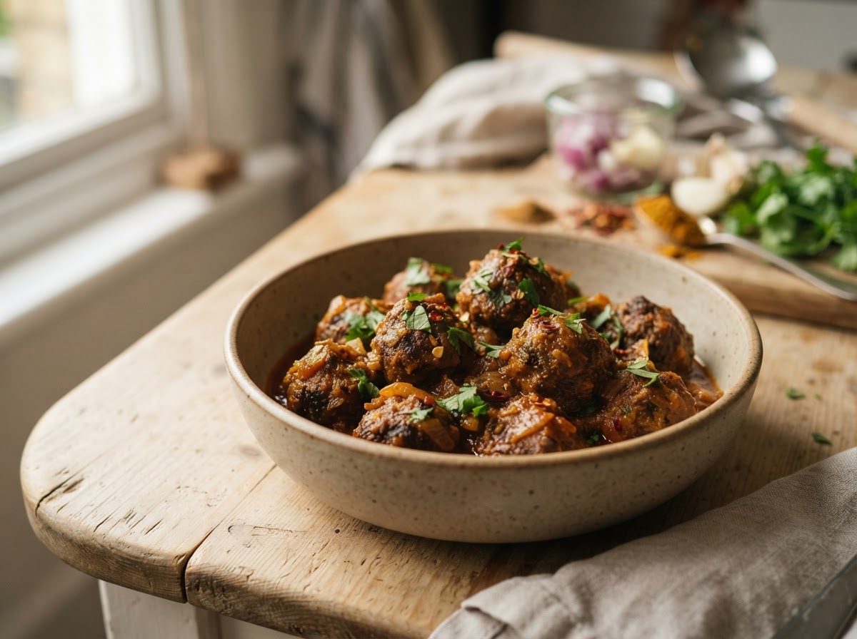 Oven-baked spiced meatballs