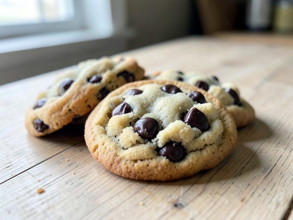 Soft-centred chocolate chip cookies