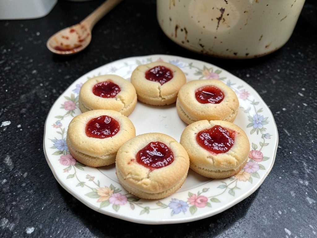 Jam thumbprint biscuits