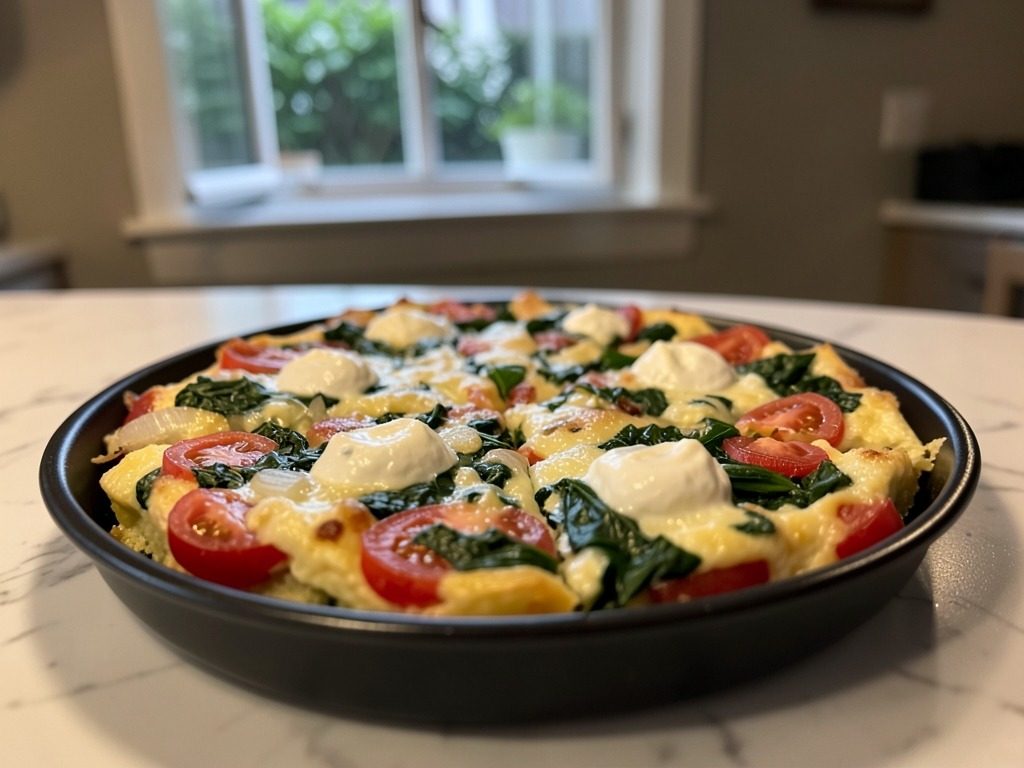 Ricotta, tomato & spinach frittata
