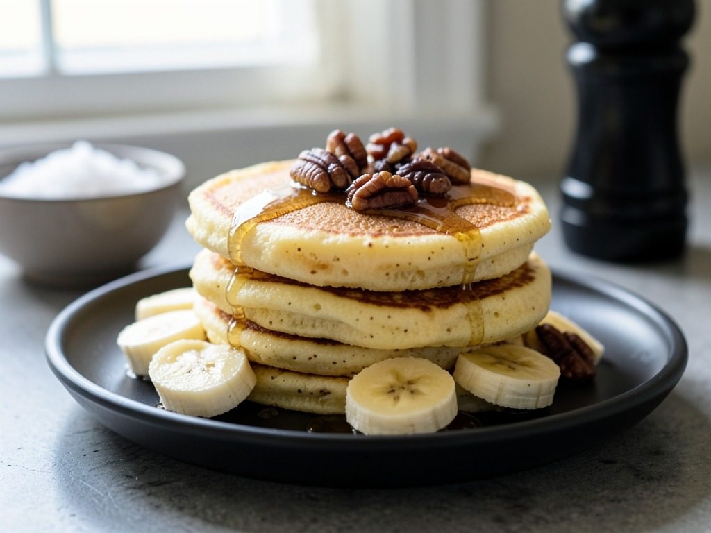 Fluffy banana pancakes