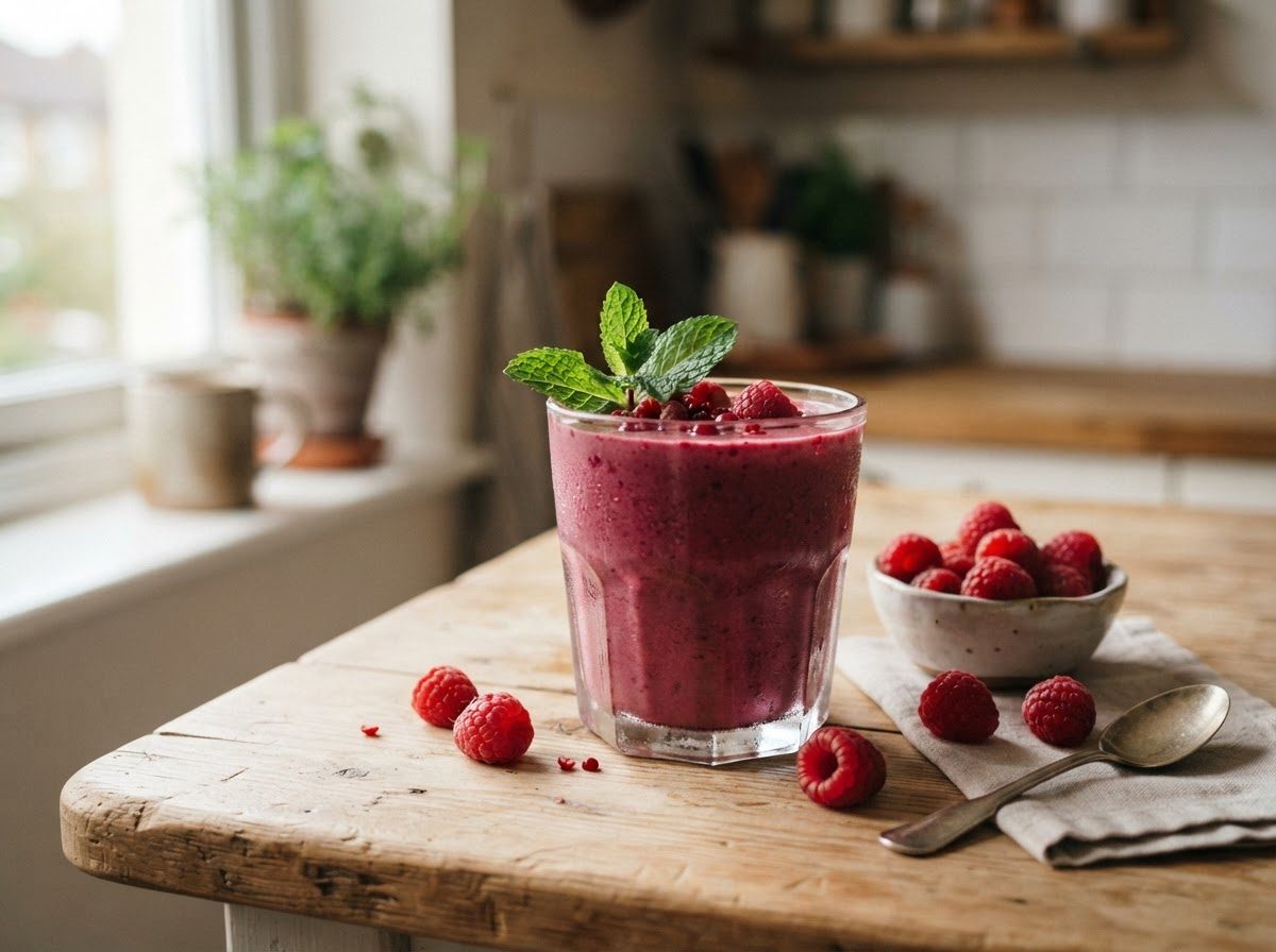 Raspberry & cranberry smoothie
