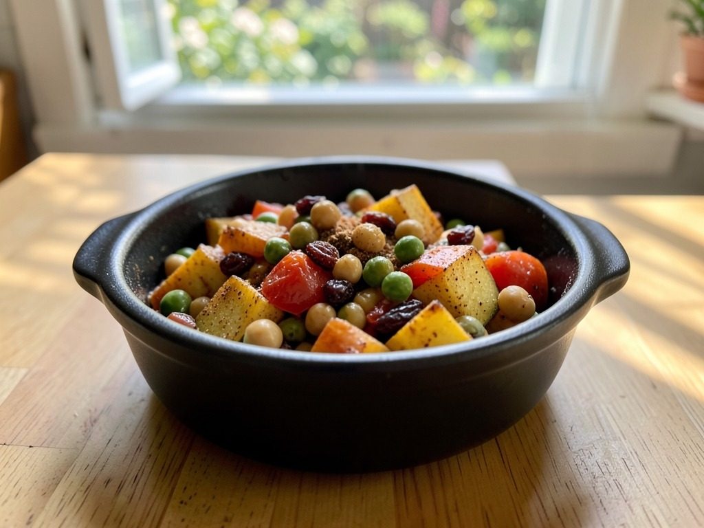 Chickpea and courgette tagine