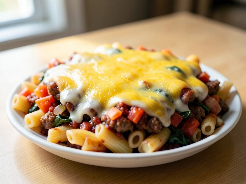 Rigatoni sausage bake
