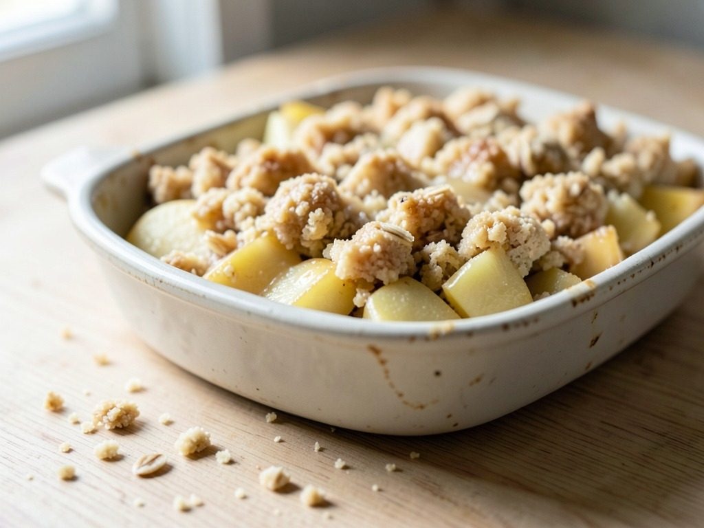 Classic apple crumble