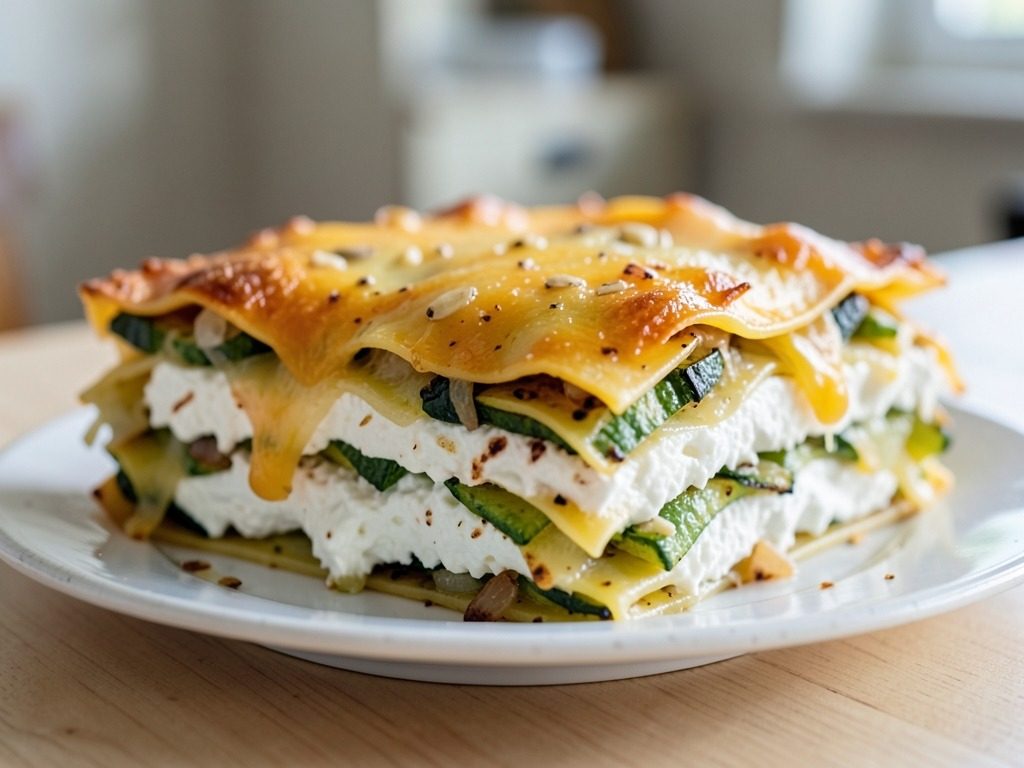 Courgette & ricotta lasagne