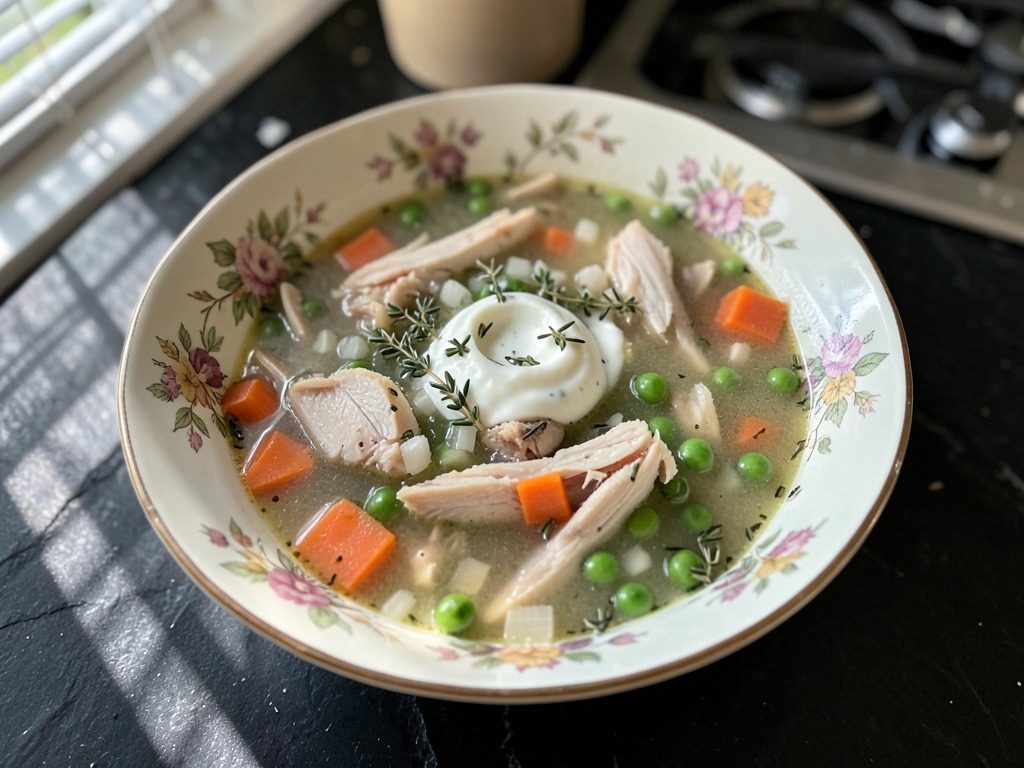 Rustic chicken soup