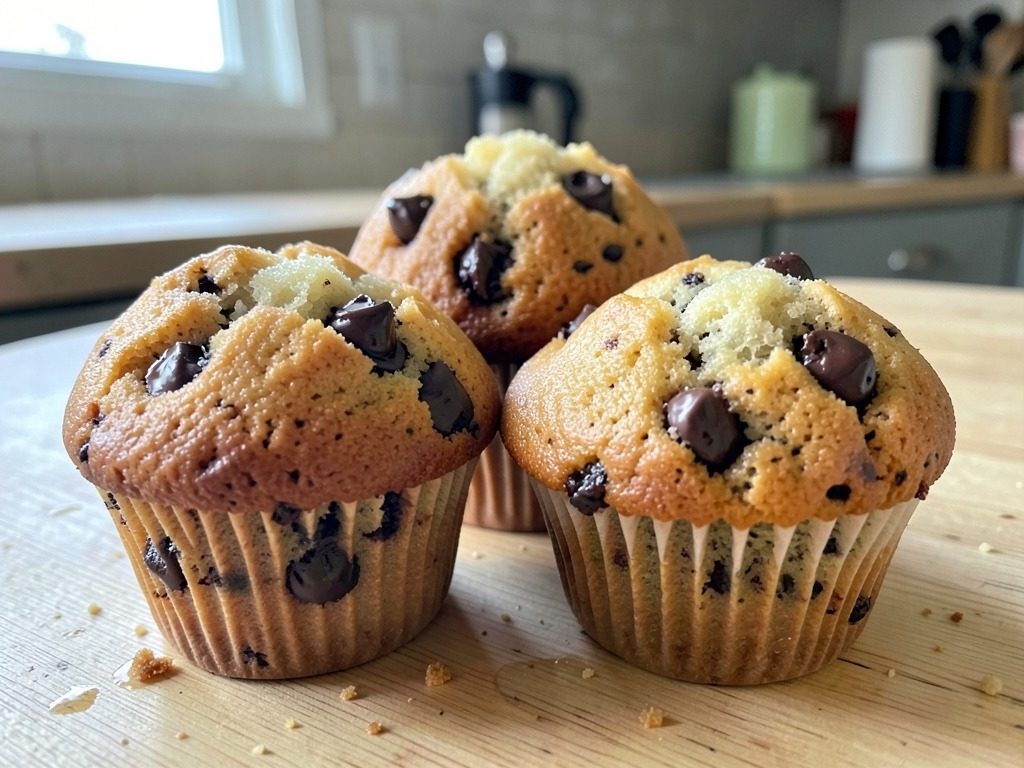 Simple chocolate chip muffins
