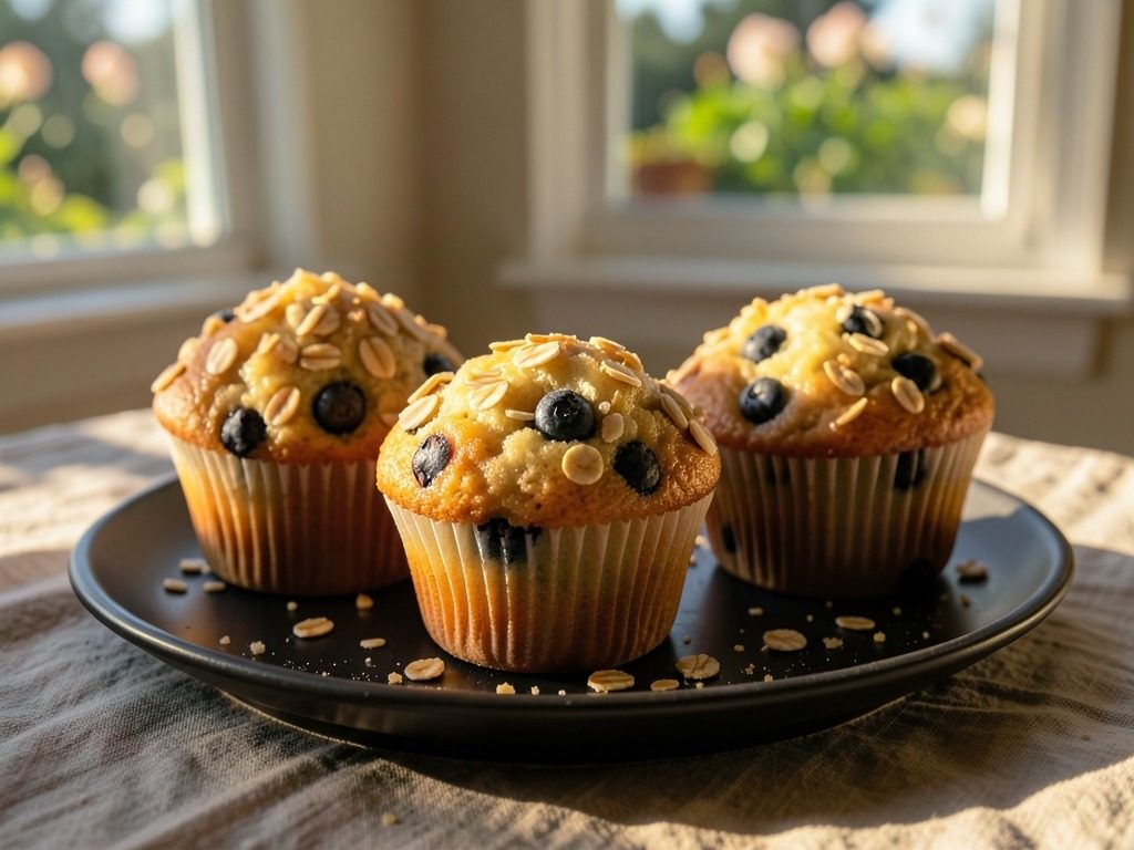 Banana apple oat muffins