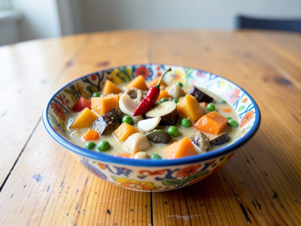 Slow cooker vegetable curry