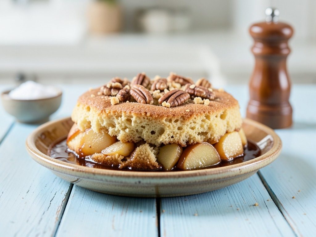 Sticky toffee apple pudding