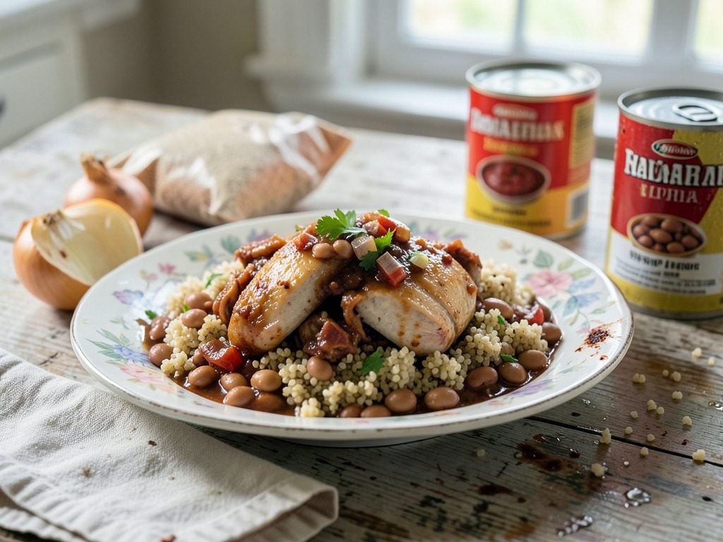Mexican chicken stew with quinoa and beans