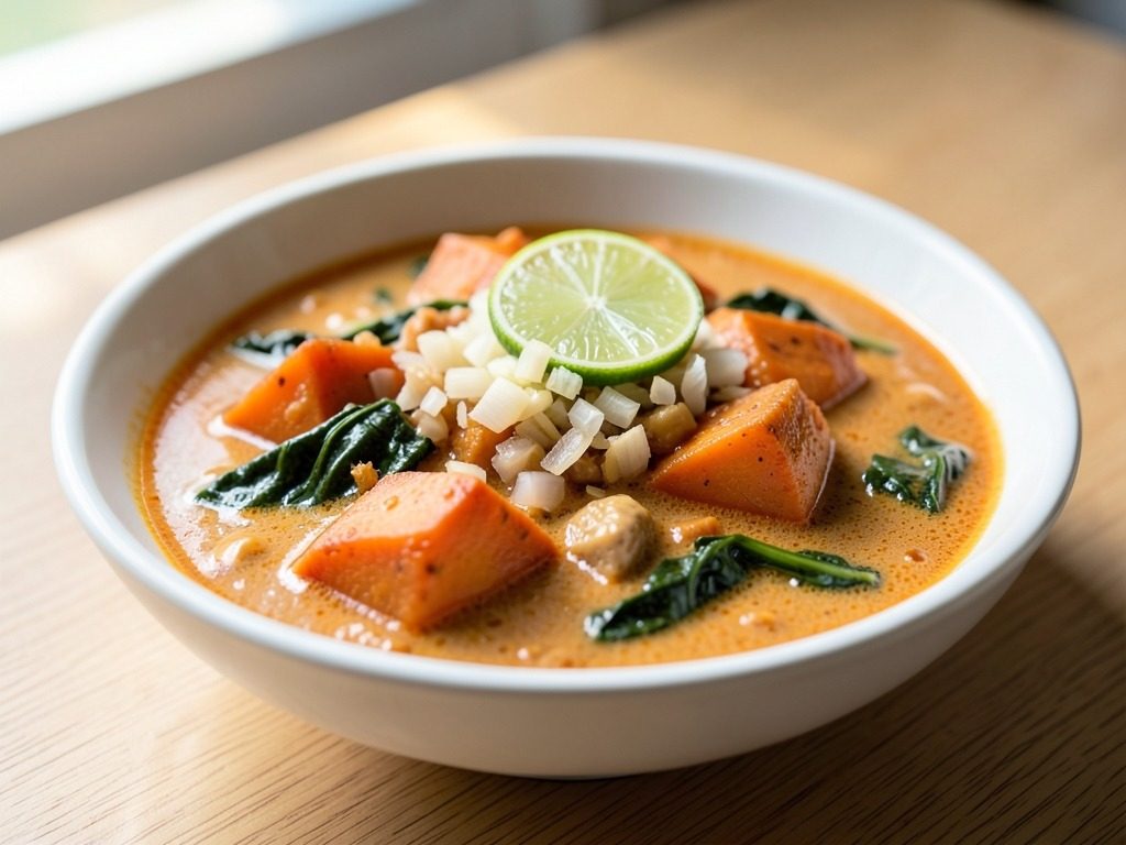 Sweet potato & peanut curry