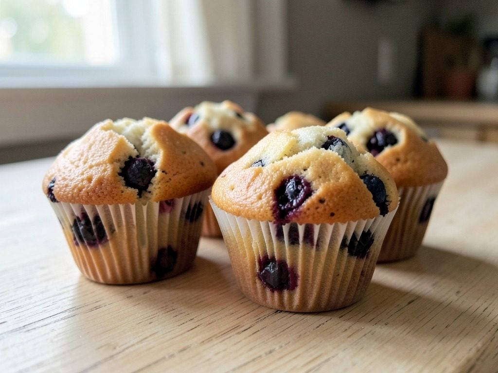 Blueberry & yogurt muffins