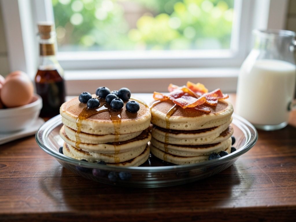 Fluffy American pancakes