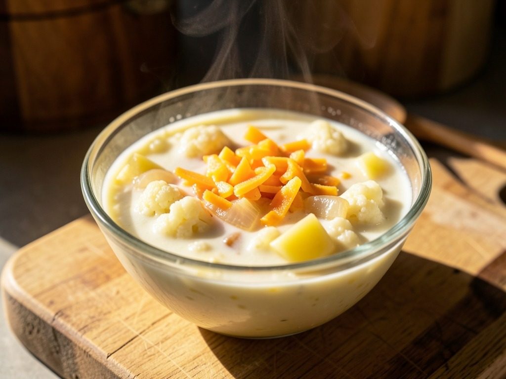 Cauliflower cheese soup
