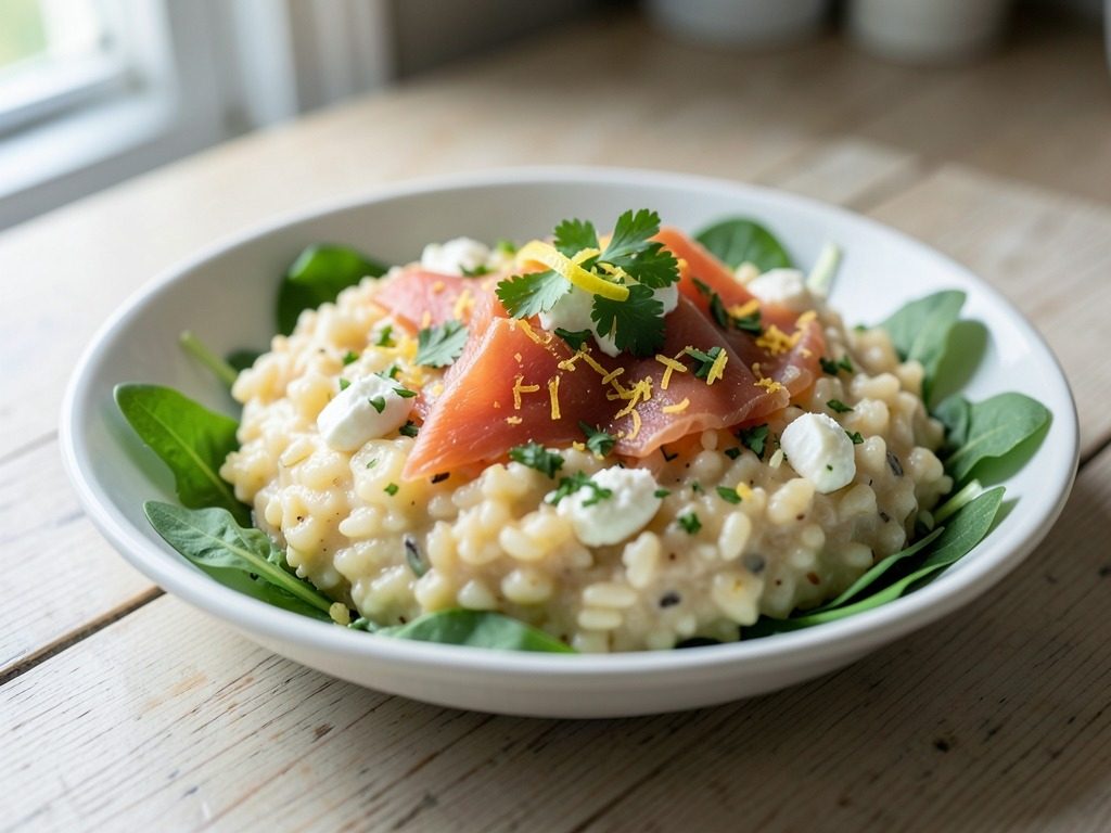 Smoked salmon & lemon risotto