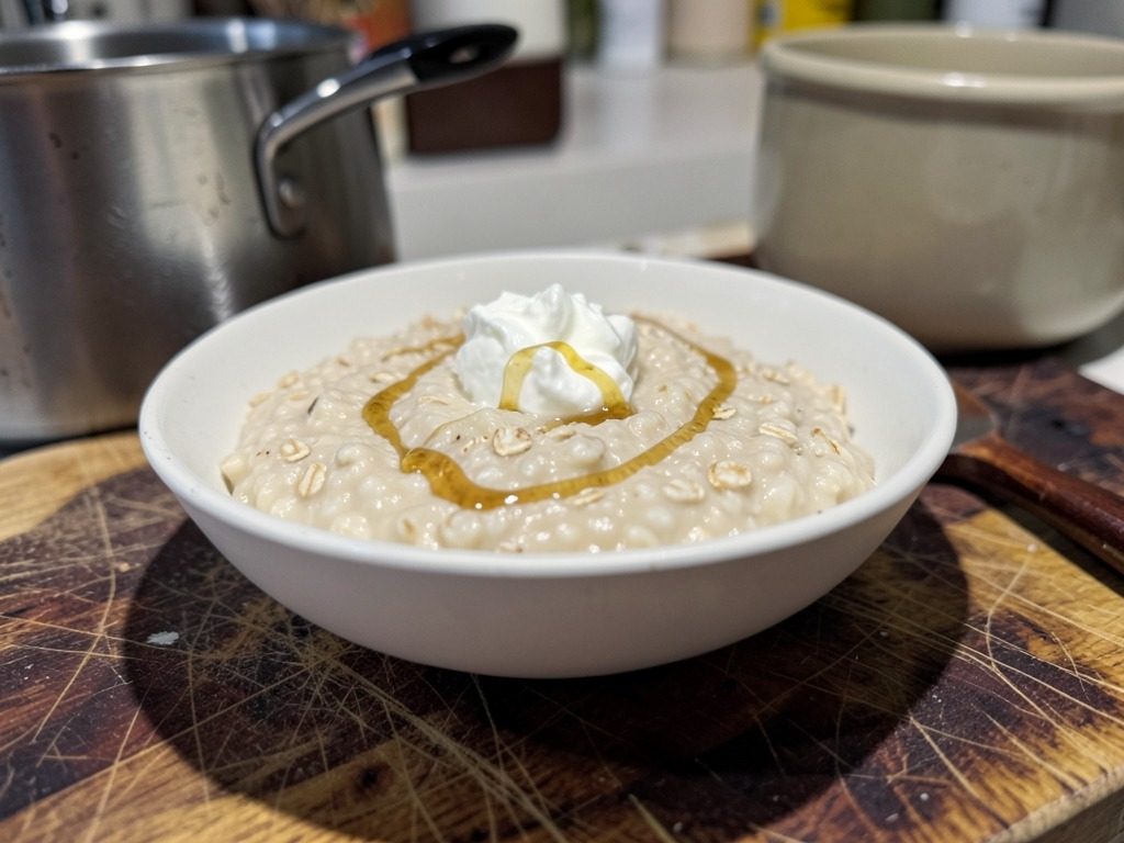 Klasik kremamsı yulaf lapası