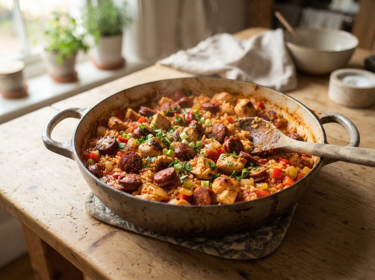 Chicken & chorizo jambalaya