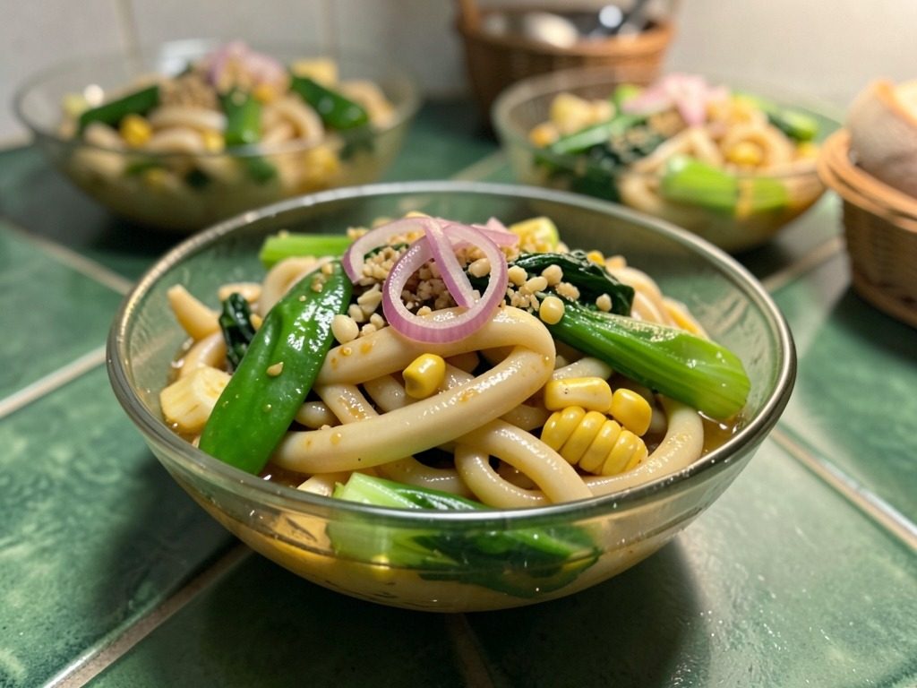 Vegetable yaki udon